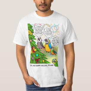 Parrots and Christmas tree T-Shirt