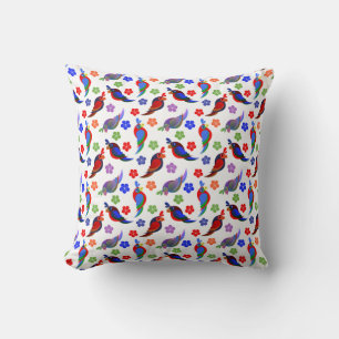 Parrots and Flowers Cushion