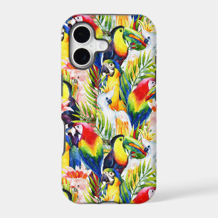 Parrots And Palm Leaves