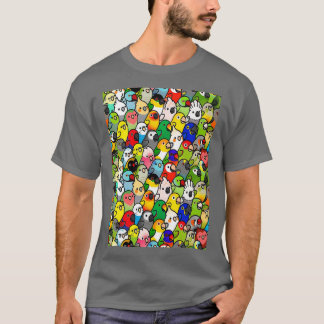 Parrots and Parakeets colour PT SKY T-Shirt