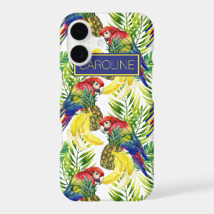 Parrots And Tropical Fruit Add Your Name
