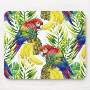 Parrots And Tropical Fruit Mouse Mat