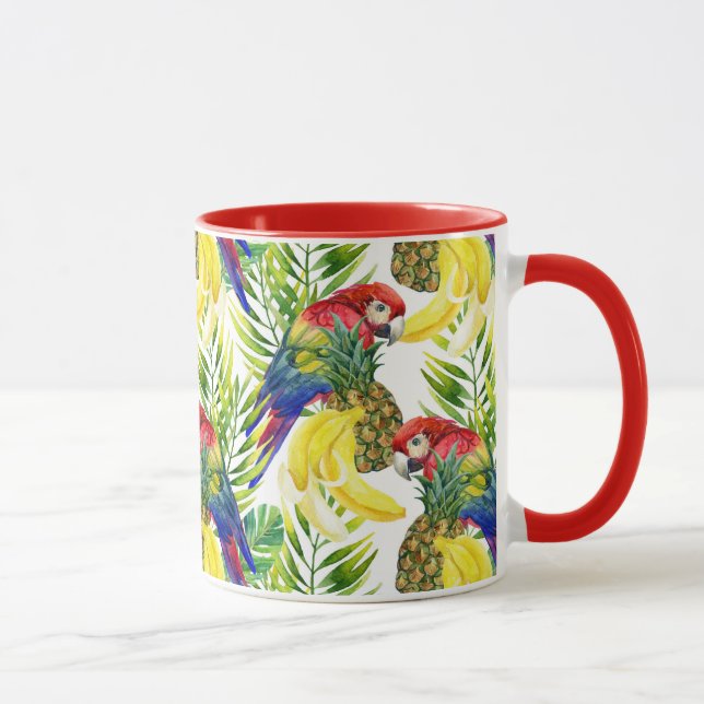 Parrots And Tropical Fruit Mug (Right)