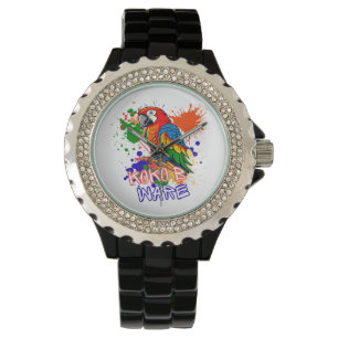 Parrots are colorful watch