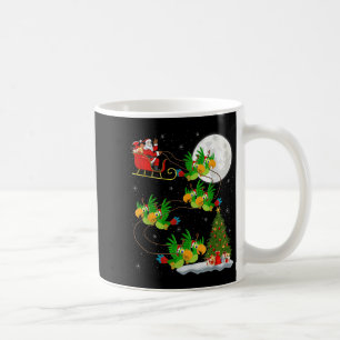 Parrots Bird Santa Sleigh Flying Funny Magical Chr Coffee Mug