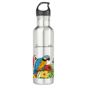 Parrots birds name script 710 ml water bottle