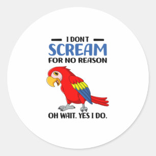 Parrots Classic Round Sticker