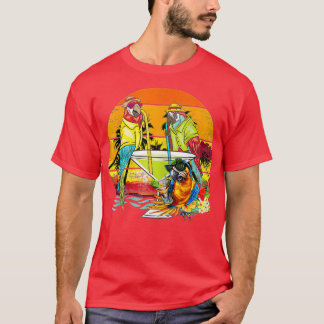 Parrots Drinking Margarita On Summer Vacation Bird T-Shirt