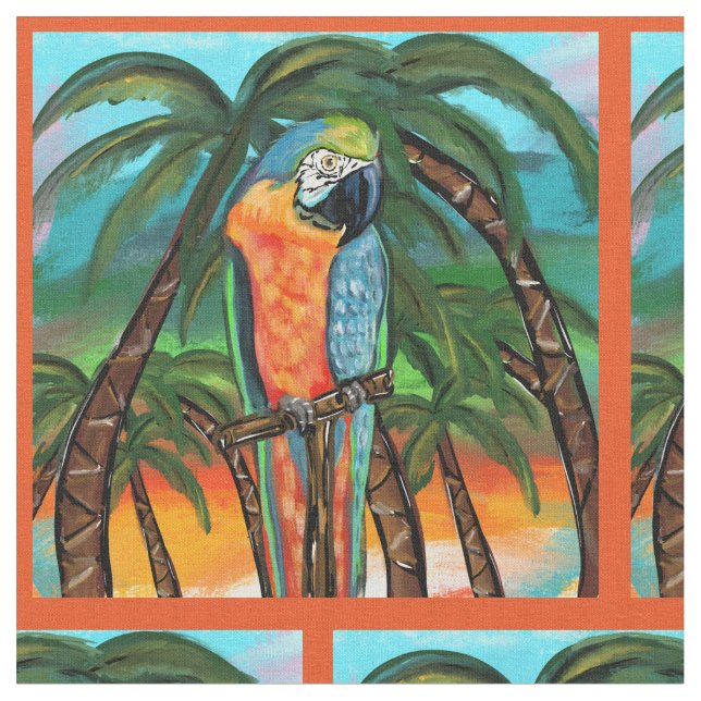 PARROTS  FABRIC (Close Up)
