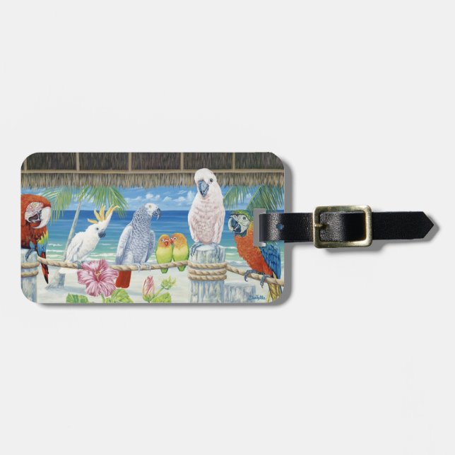 Parrots in Paradise Luggage Tag (Front Horizontal)