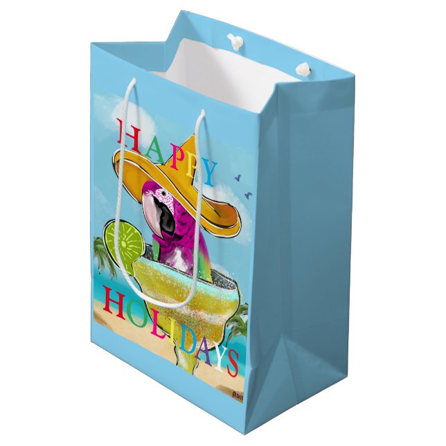 PARROTS  MEDIUM GIFT BAG (Front Angled)