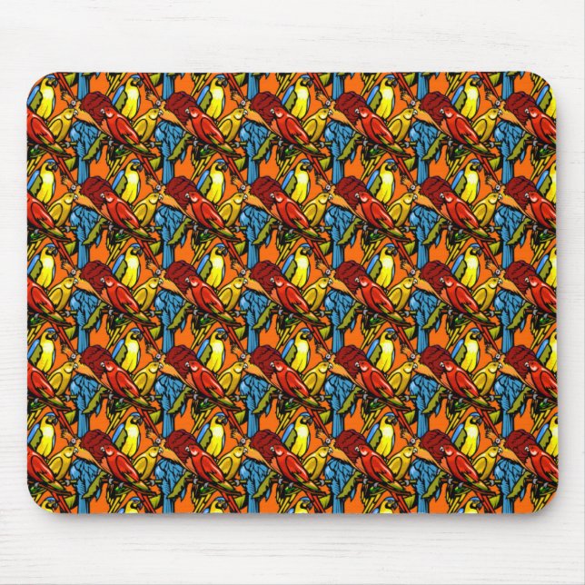 Parrots Mouse Mat (Front)