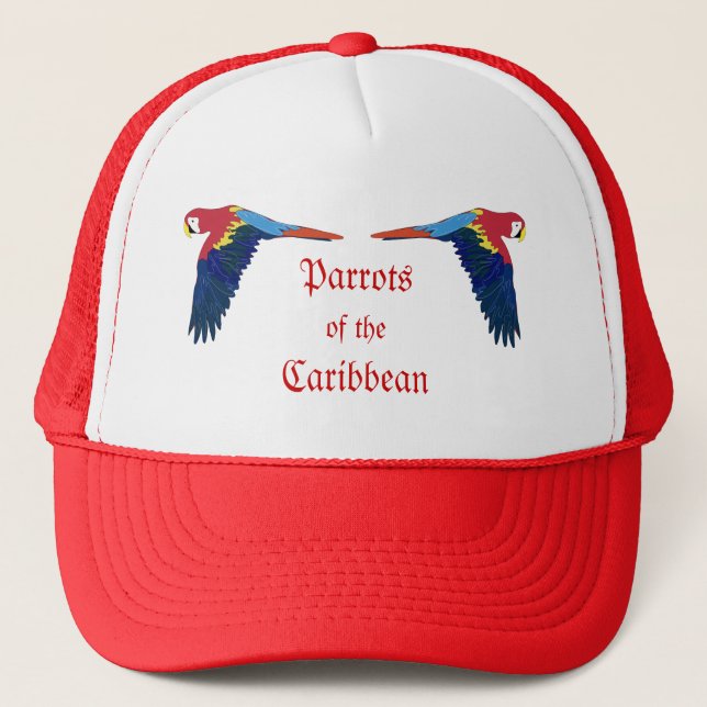 Parrots of the Caribbean Trucker Hat (Front)