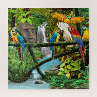 PARROTS OF THE HIDDEN JUNGLE JIGSAW PUZZLE