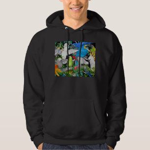 Parrots of the World Hooded Sweatshirt