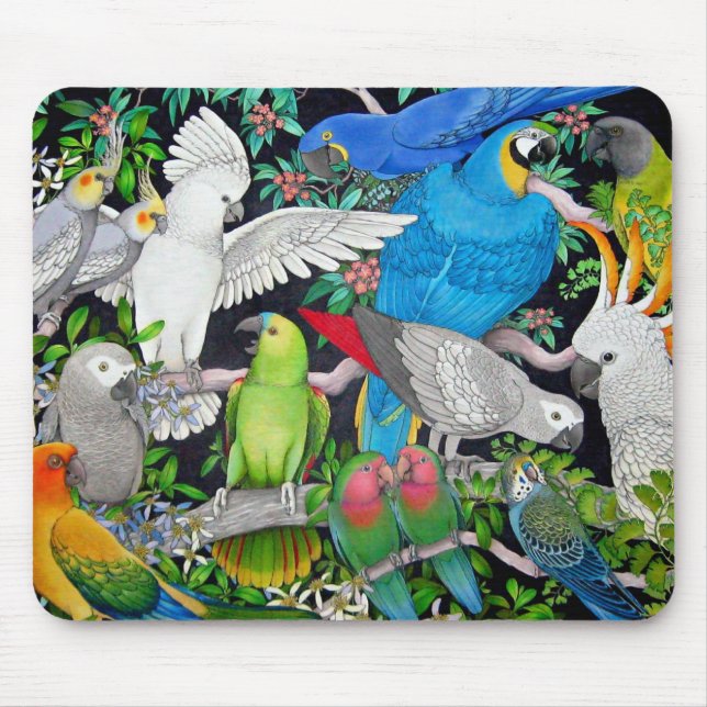 Parrots of the World Mouse Mat (Front)