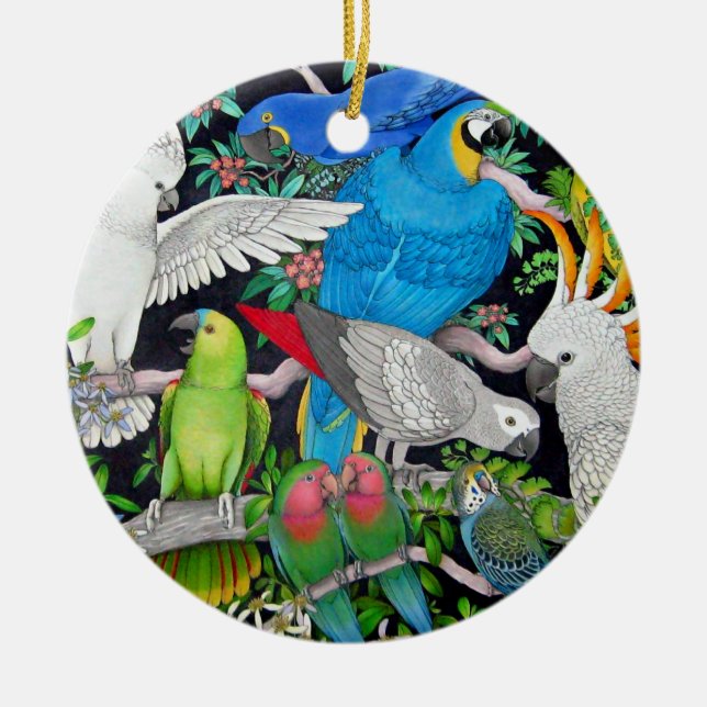 Parrots of the World Ornament (Front)
