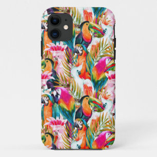 Parrots & Palm Leaves iPhone 11 Case