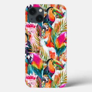 Parrots & Palm Leaves iPhone 13 Case