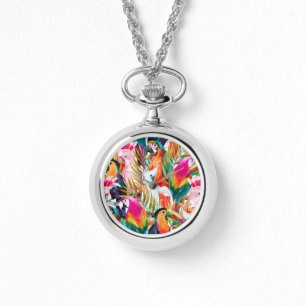 Parrots & Palm Leaves Watch