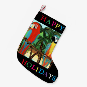 PARROTS  SMALL CHRISTMAS STOCKING