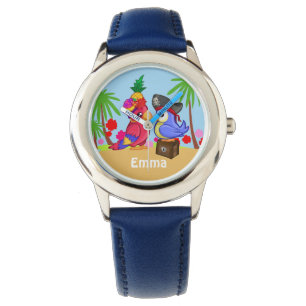 Parrots Treasure Love Cute Kids Personalised Watch