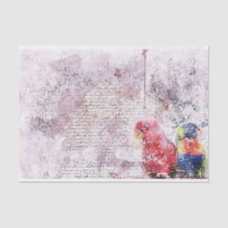Parrots with Texture Tissue Paper