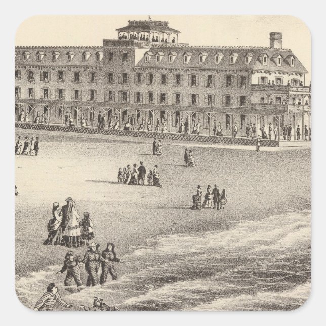 Parry House, Beach Haven, NJ Square Sticker (Front)