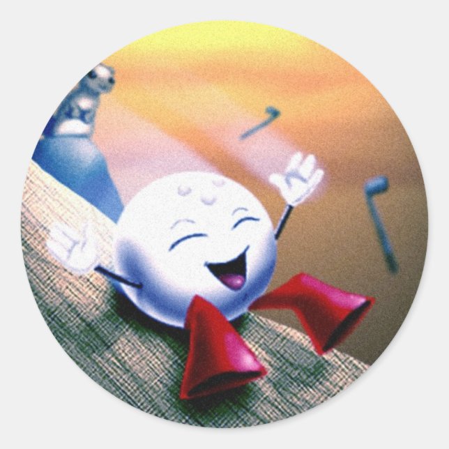 parryslide classic round sticker (Front)