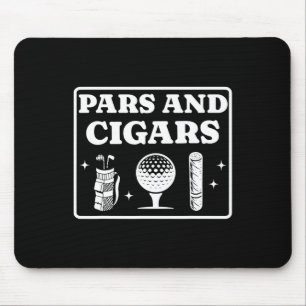 Pars And Cigars Golf Lover And Cigar Smoker Par Te Mouse Mat
