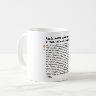 Parse HTML with Regex - Tony The Pony Coffee Mug