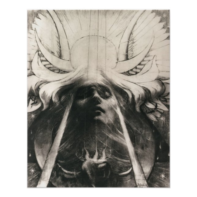 Parsifal by Jean Delville, 1890. Esoteric Mystical Poster (Front)