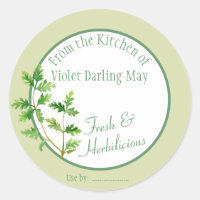 Parsley Herb - Homemade Baking Gift Food Label