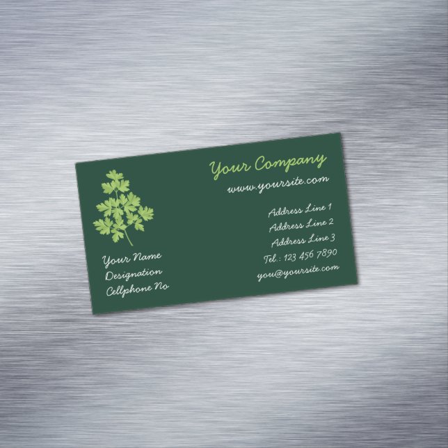 Parsley Magnetic Business Card (In Situ)