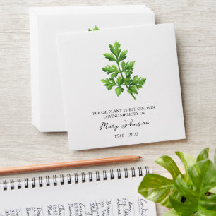 Parsley Memorial Funeral Seed Envelope
