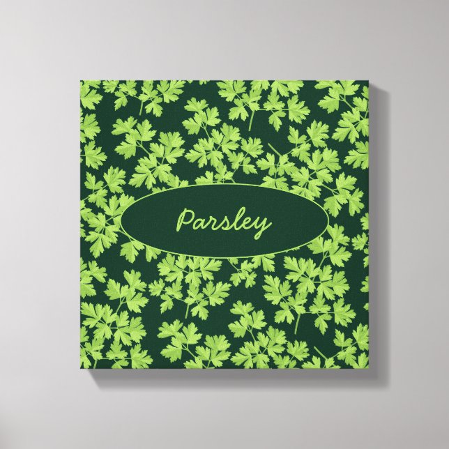 Parsley Pattern Canvas Print (Front)