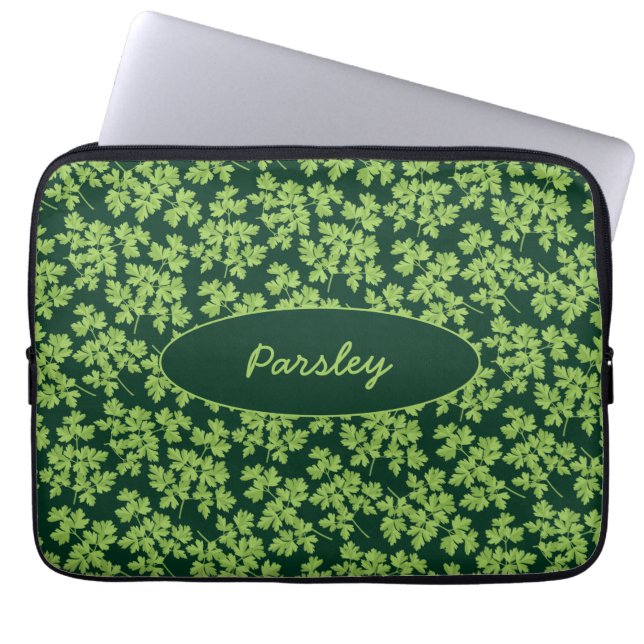 Parsley Pattern Laptop Sleeve (Front)