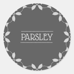 Parsley Spice Jar Sticker Labels