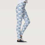 Parson Jack Russell Terrier Dog Pattern Blue Leggings<br><div class="desc">Cute little Jack Russel,  terrier dogs on a blue background. Original art by Nic Squirrell.</div>