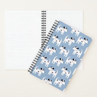 Parson Jack Russell Terrier Dog Pattern Blue Notebook