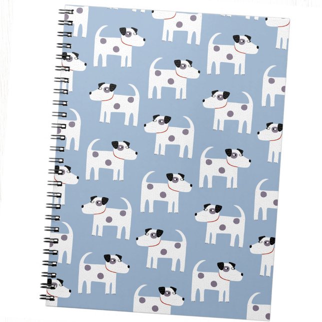 Parson Jack Russell Terrier Dog Pattern Blue Notebook (Parson Jack Russell terrier dog notebook for animal lovers)