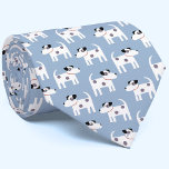 Parson Jack Russell Terrier Dog Pattern Blue Tie<br><div class="desc">A pattern of little Jack Russell Terrier dogs on a blue background. Perfect for your favourite Dog Dad. Original art by Nic Squirrell.</div>