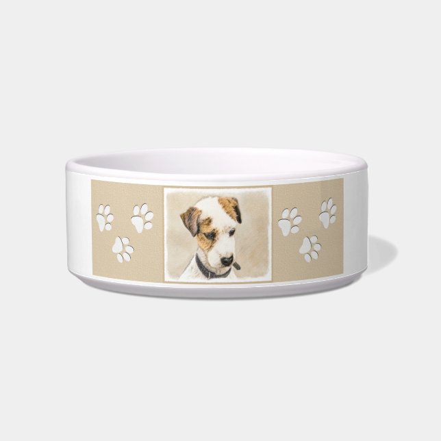 Parson Jack Russell Terrier Painting - Dog Art Bowl (Right)