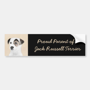 Parson Jack Russell Terrier Painting - Dog Art Bumper Sticker