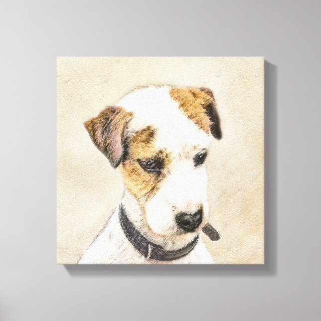 Parson Jack Russell Terrier Painting - Dog Art Canvas Print (Front)