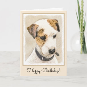Parson Jack Russell Terrier Painting - Dog Art Card
