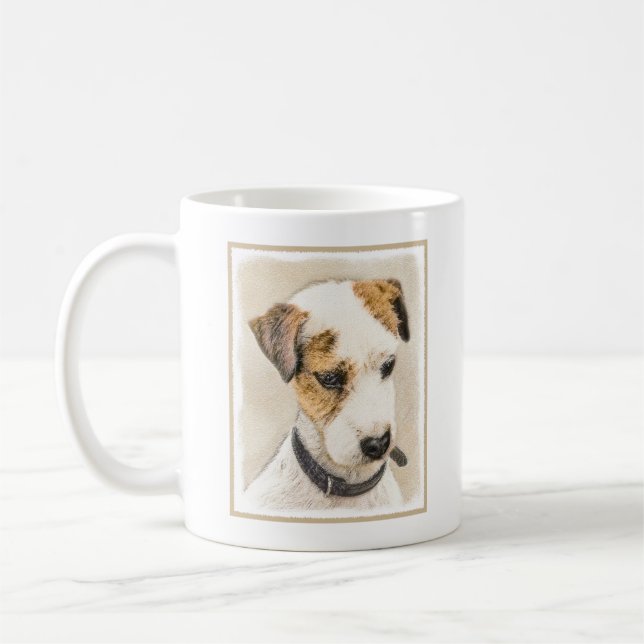 Parson Jack Russell Terrier Painting - Dog Art Coffee Mug (Left)
