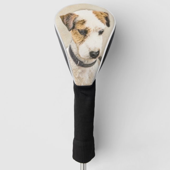 Parson Jack Russell Terrier Painting - Dog Art Golf Head Cover (Front)