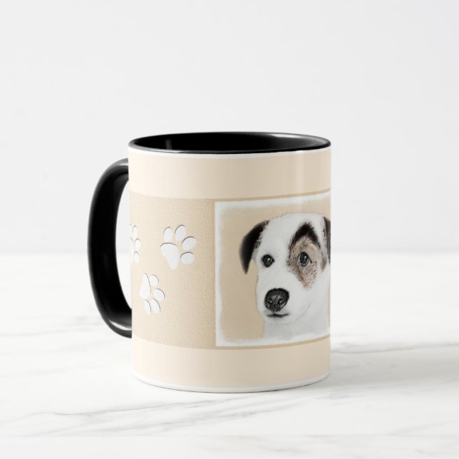 Parson Jack Russell Terrier Painting - Dog Art Mug (Front Left)