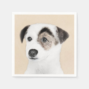 Parson Jack Russell Terrier Painting - Dog Art Napkin